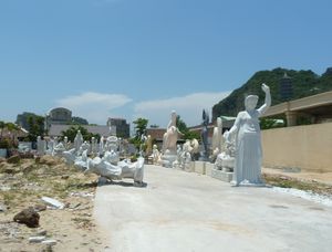 Carving the marble from Marble Mountain, Danang