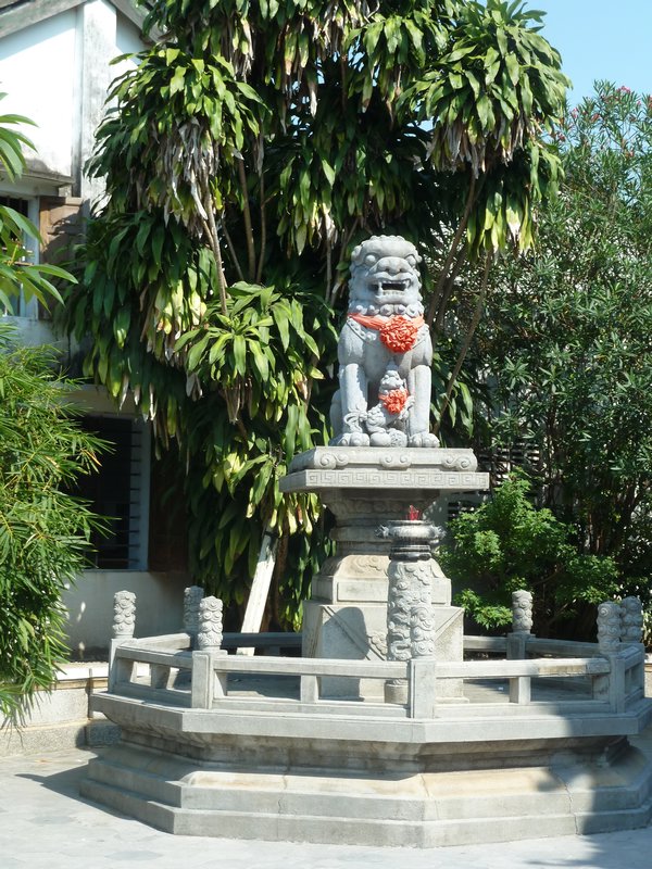 Lion guarding the temple