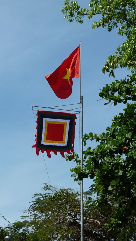 Vietnamese flag at the Po Nagar Cham towers
