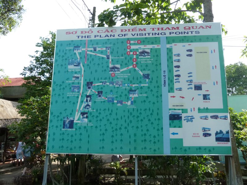 Entrance map of the Cu Chi tunnels site
