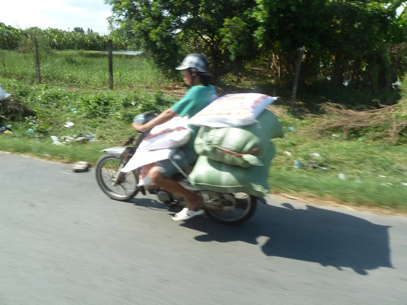 Big packages on a bike!