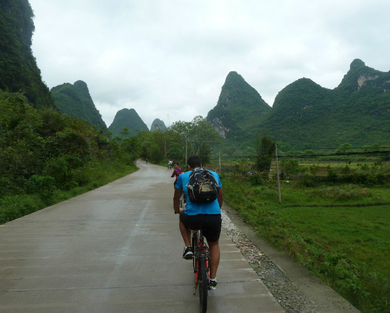 Cycling in the countryside around Yangshuo