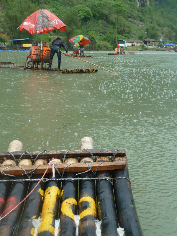 Bamboo raft trip on the River Li near Langshuo