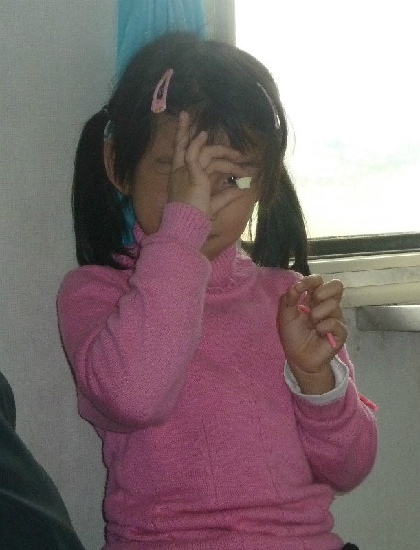 Cute little girl we met on the train