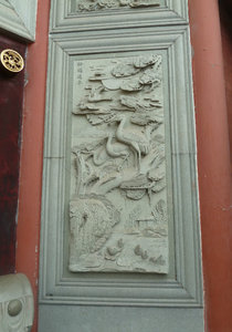 Decorative panel at the entrance to the Bazai Temple