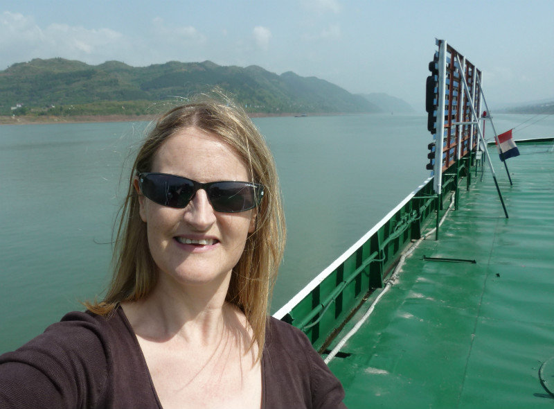 Lottie is on a boat on the Yangtze River in China - how cool is that?!