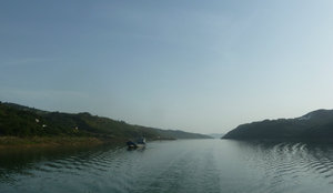 Views from our boat of the Yangtze River scenery