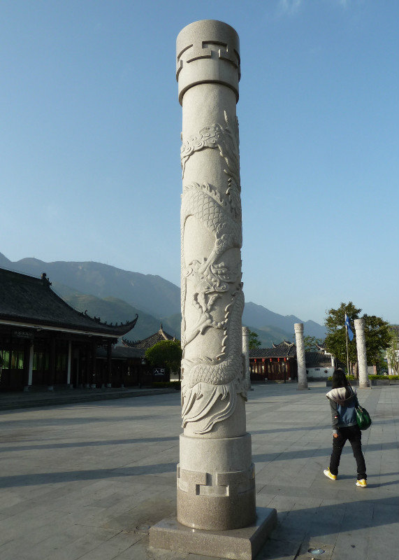 Beautiful carved white column