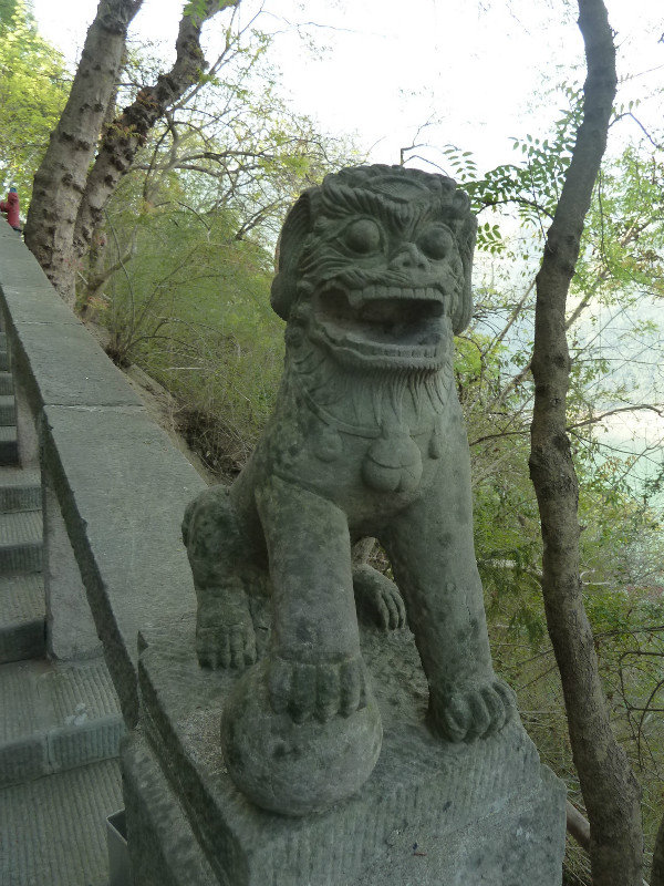 Lion guarding the entrance to the White Emperor City