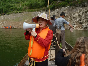 Lily our guide with her sideways megaphone