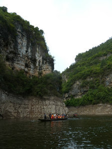 Paddling back from the narrowest point