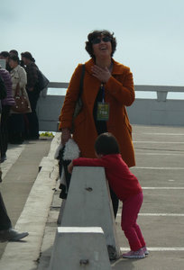 Lady and her grandchild who were on the boat with us