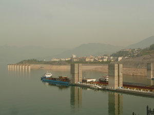Near the shipping docks of the Three Gorges Dam