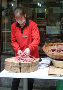 Meat preparation, Chengdu