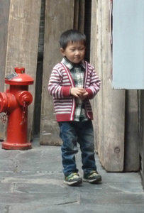 Cute little lad we saw in Chengdu