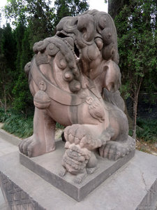 Female guard lion