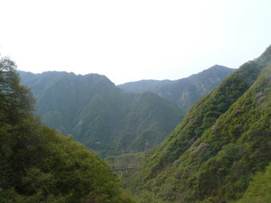 View from the train window as we approached Xian