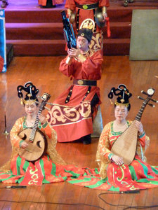 Musicians at the Xia dumpling cultural show
