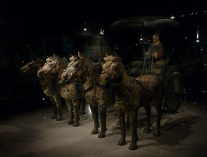 Bronze horses and carriage found near Qin Shi Huangdi's tomb