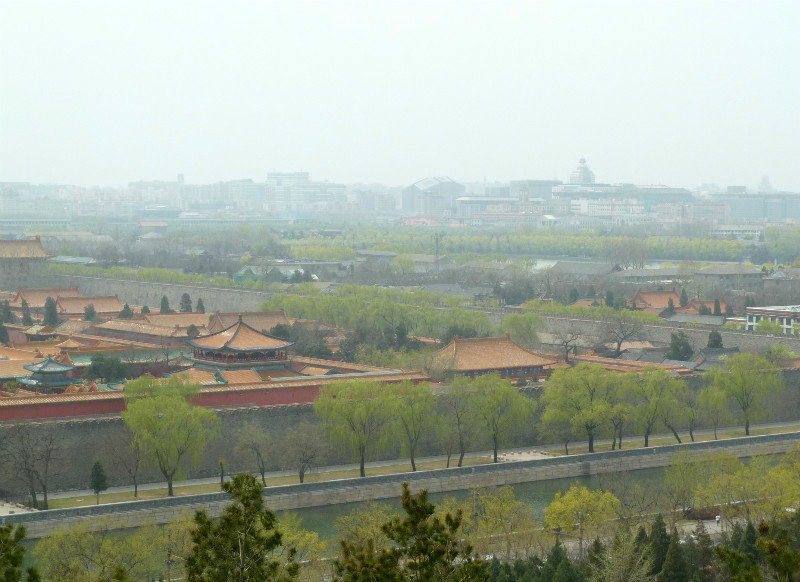 View of the Forbidden City and Beijing from on high