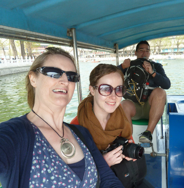 Having fun on the Beijing boating lake