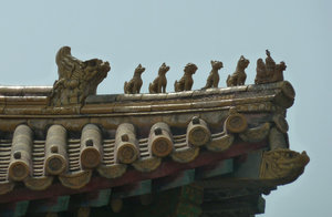 Roof decorations in the Forbidden City