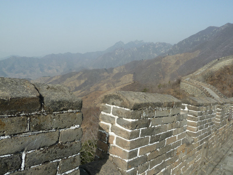 Crenelations on the Great Wall of China
