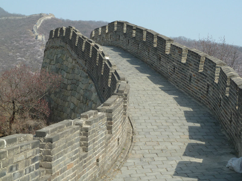 Early morning shadows on the Great Wall of China