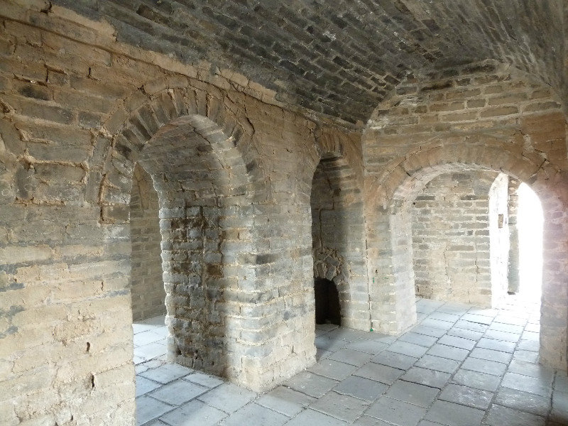 Inside one of the watchtowers