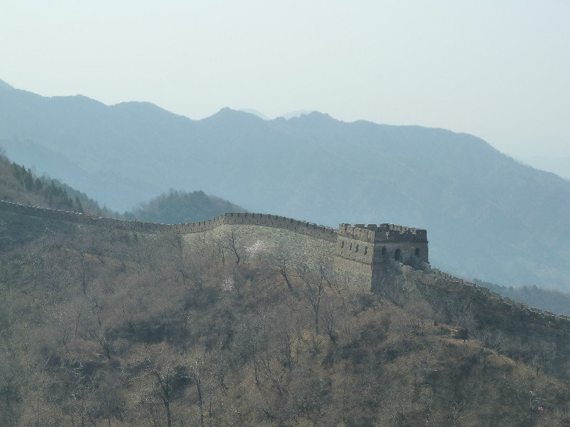 Mountainous scenery Mutianyu section around the Great Wall of China