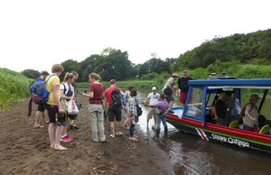Boarding the boat for Tortuguero National Park