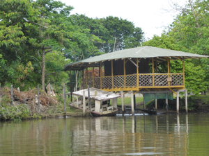 River frontage properties at Tortuguero