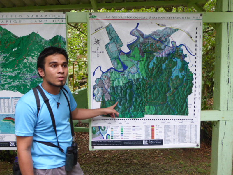 Raimer explains the different zones and geography of La Selva