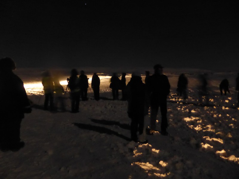 Waiting to see if the northern lights will show...