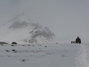 Bardur dwarfed by Stapafell mountain