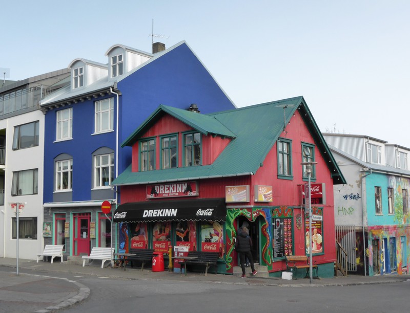 Colourful Reykjavik buildings