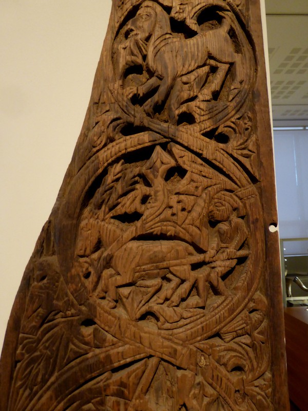 Wooden carving from a door panel