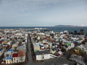 View of Reykjavik from the top of Hallsgrimkirkja tower