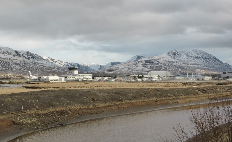 Looking back towards the Akureyri airport