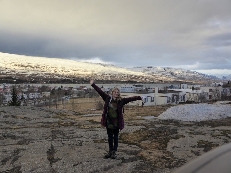 Tadah-ing overlooking Akureyri town