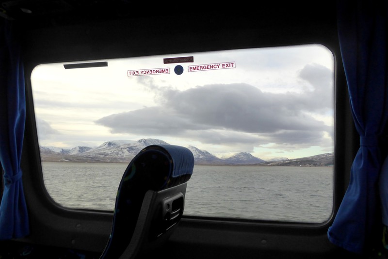 Crossing the fjord at Akureyri on the way to Husavik