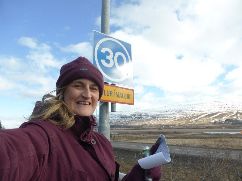 Finding the geocache near Akureyri airport