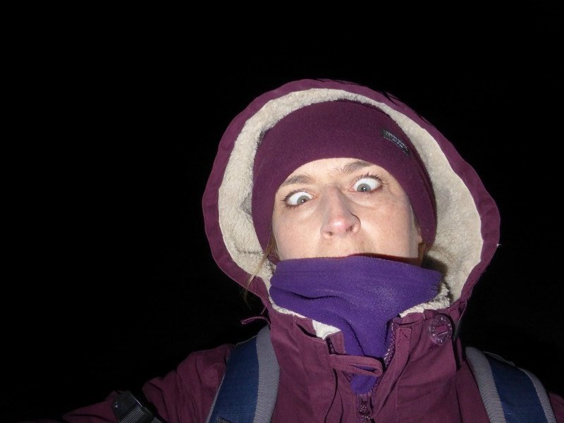 Night time selfies while waiting to see the northern lights!