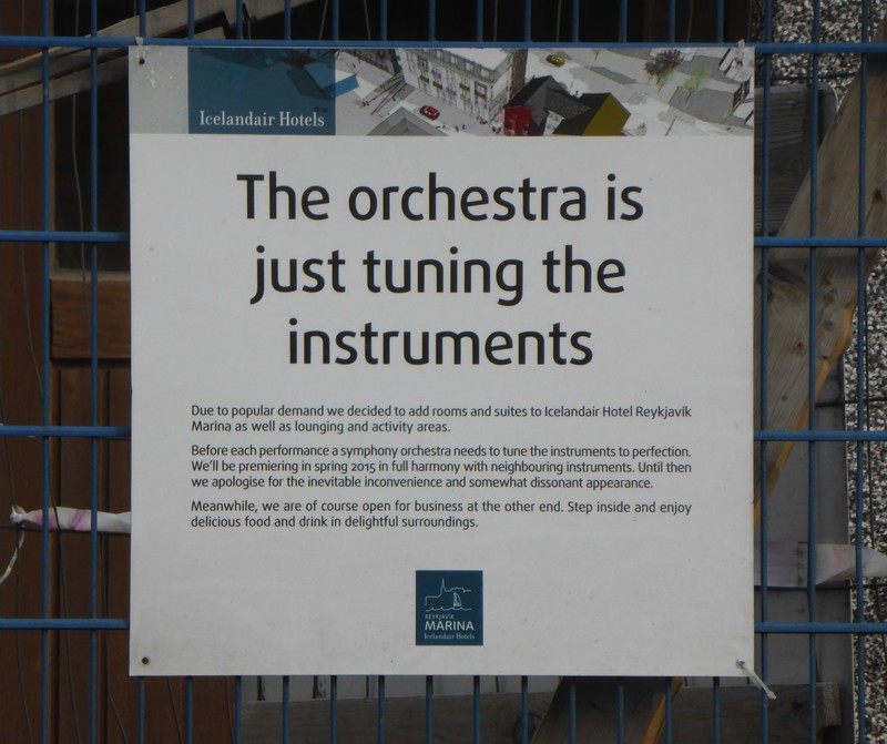 Sign on a building site