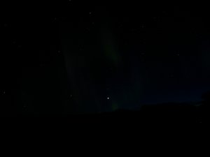 The only photo that my camera managed to produce of the northern lights!