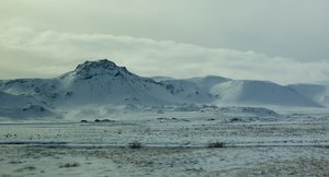 The blue mountains near Reykjavik