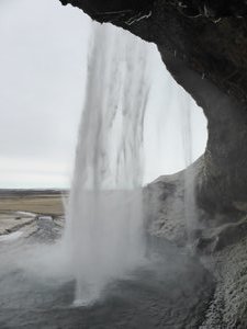 Behind Seljalandsfoss Waterfall