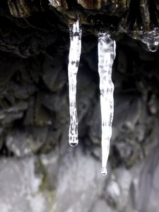 Icicles inside the cave