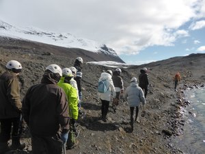 Making our way to the start of our glacier hike
