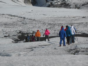 Our group starting out on our glacier hike